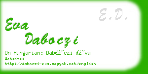 eva daboczi business card